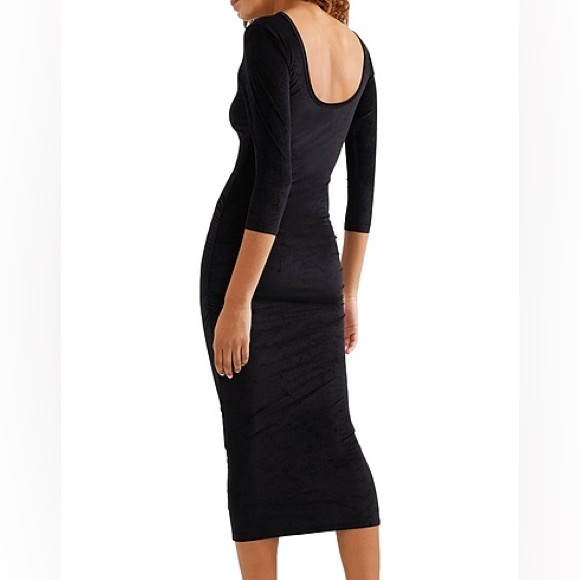NWT JAMES PERSE Fitted Low Back Velvet Dress in Black XS - Picture 4 of 13